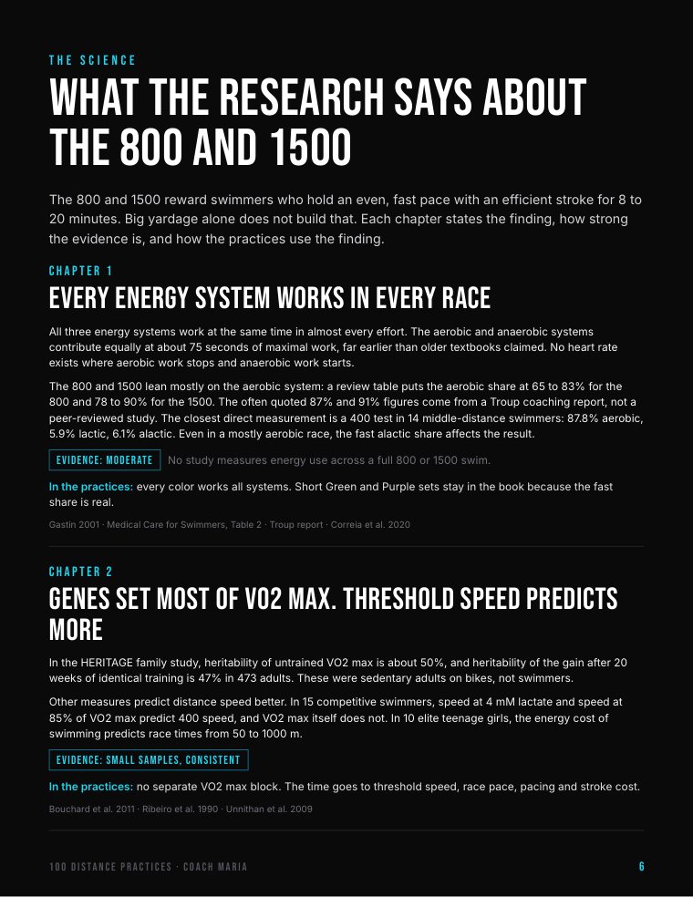 Page 6: what the research says about the 800 and 1500