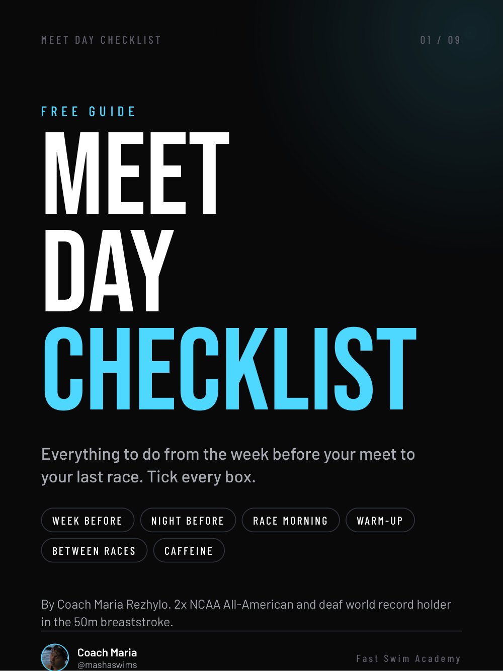 Meet Day Checklist, the cover